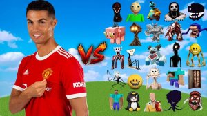 Криштиану Роналду против всех новых боссов Майнкрафта ⚽👹