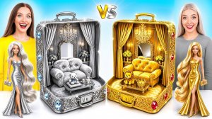 Строим Удивительный Кукольный Домик Золотой vs Серебряный Челлендж # Креативные Лайфхаки Для Декора