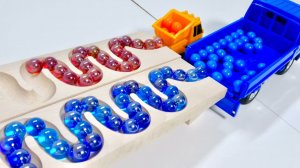 Мраморная дорожка ASMR ☆3 длинных волновых склона HABA, самосвал 🚚