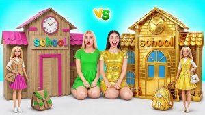 Золотая vs Картонная Школа Челлендж