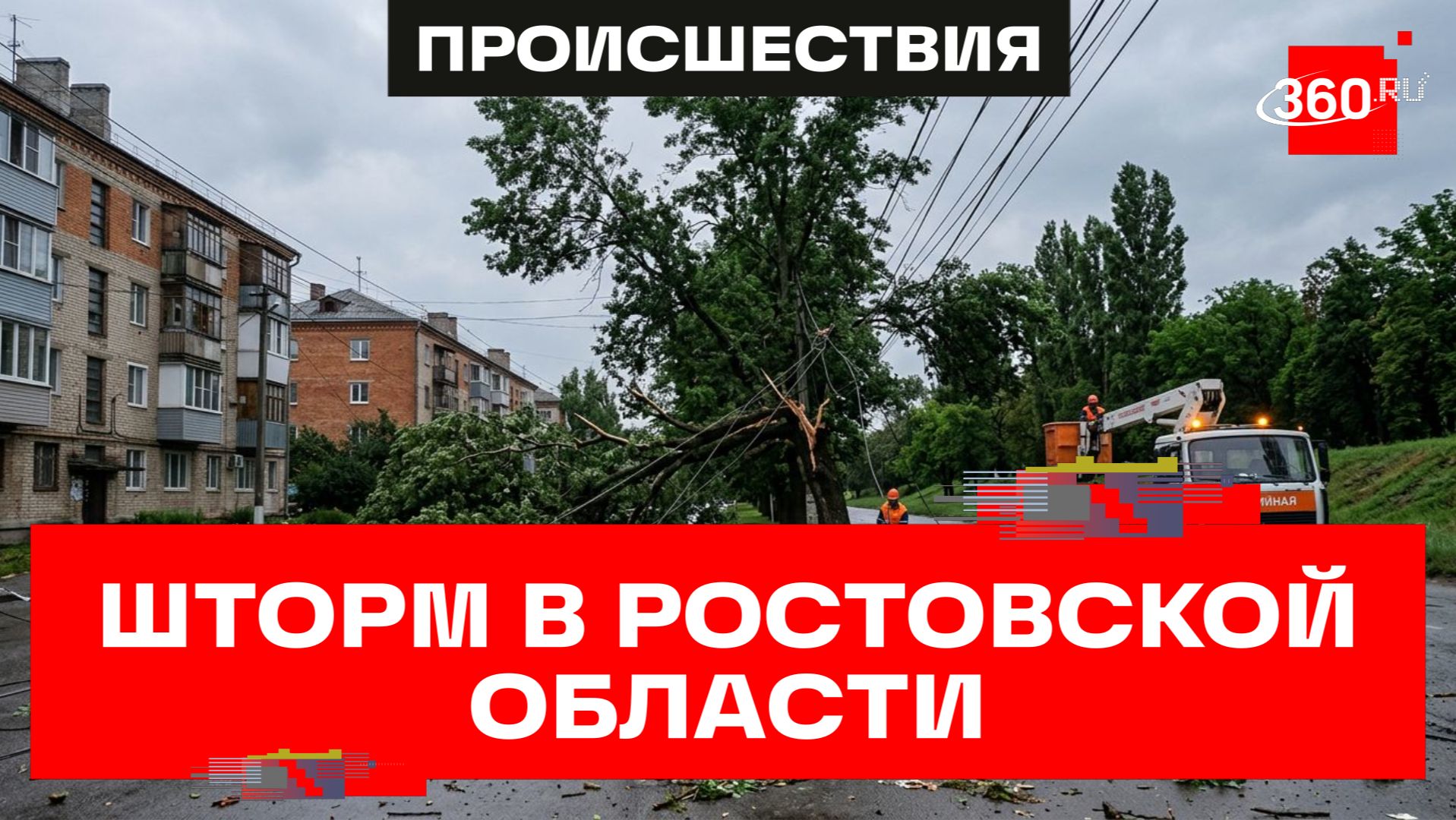 Сотни поваленных деревьев, нет света и воды. Непогода в Ростовской области смотреть онлайн