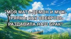 «МОЯ МАТЬ-ДЕМОН И МУЖ-ТРЯПКА: КАК СВЕКРОВЬ РАЗДАВИЛА НАШ БРАК»