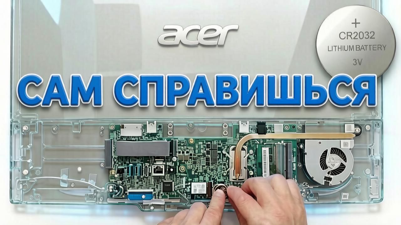 Моноблок Acer Aspire C24-963. Замена батарейки