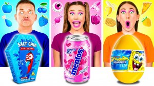 24 Часа Едим Еду Одного Цвета Челлендж # Сумасшедшие Кулинарные Идеи от Fun Challenge