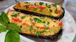 Сможет каждый! БАКЛАЖАНЫ В ДУХОВКЕ С МЯСОМ! Сочная и вкусная ЗАКУСКА