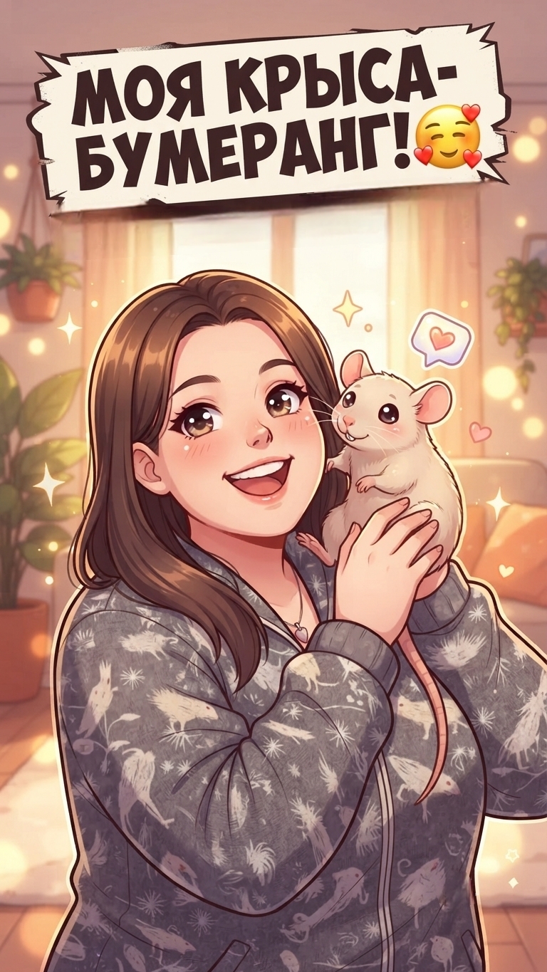 Полный релакс: сижу со своей ручной крысой 🐀💖 (И она не убегает!)