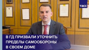 В ГД призвали уточнить пределы самообороны в своем доме
