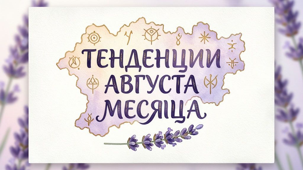 Тенденции Августа месяца