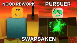 Победа с НОВЫМ ВЫЖИВШИМ-ПРЕСЛЕДОВАТЕЛЕМ и ПЕРЕРАБОТАННЫМ НУБОМ — Swapsaken (Roblox)