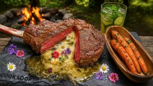 Дикий пир на костре: стейк с маслом из цветов