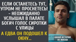 Истории из жизни Если останетесь тут, утром не проснетесь! - неожиданно услышал в палате богач голос