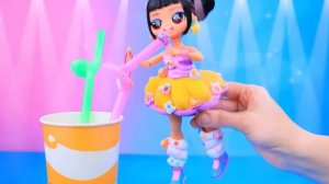 Наряд из ЖВАЧКИ! Невероятный мейковер кукол в стиле K-Pop!💕DIY поделки детям
