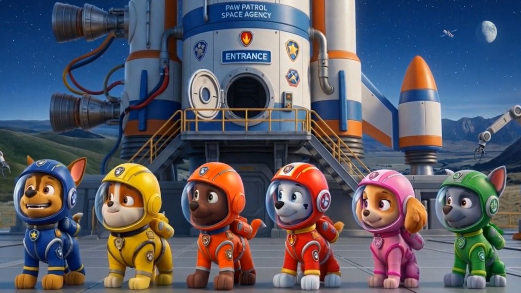 🐶Щенячий патруль |  Щенячий патруль в космосе🚀 | Развивающие видео для детей с Гонщиком, Маршалом