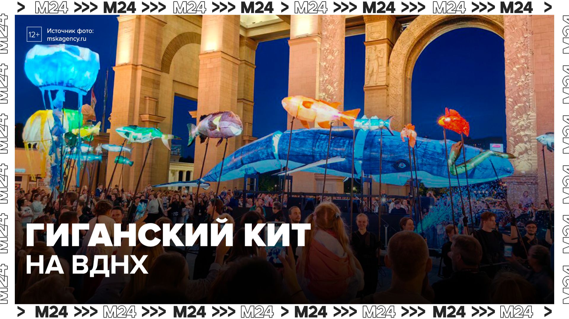 Огромный кит появился на ВДНХ во время фестиваля искусств "Вдохновение" - Москва 24 смотреть онлайн