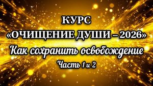 КУРС «ОЧИЩЕНИЕ ДУШИ – 2026». Как сохранить освобождение. Часть 1 и 2.