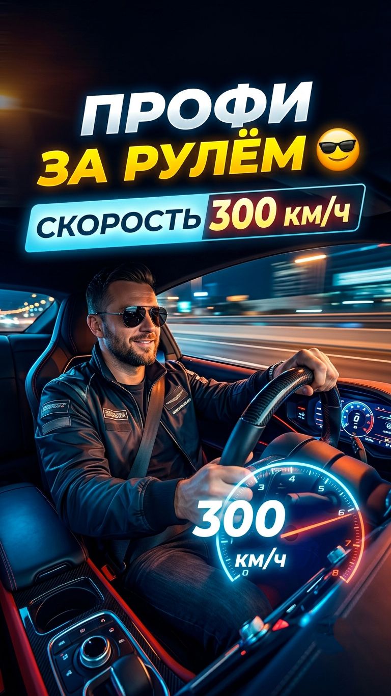 😎 Профи за рулём: Скорость 300 км/ч! 🔥