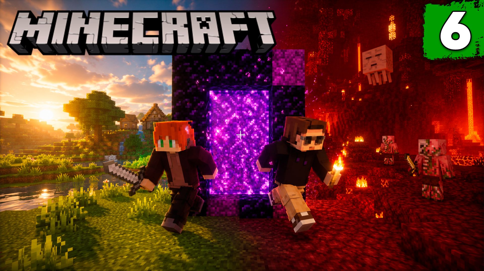 ПЕРВЫЙ ПОРТАЛ В АД | VANILLA MINECRAFT 26.2 #6 смотреть онлайн