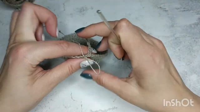 МК _Мочалка-массажка_ из льна