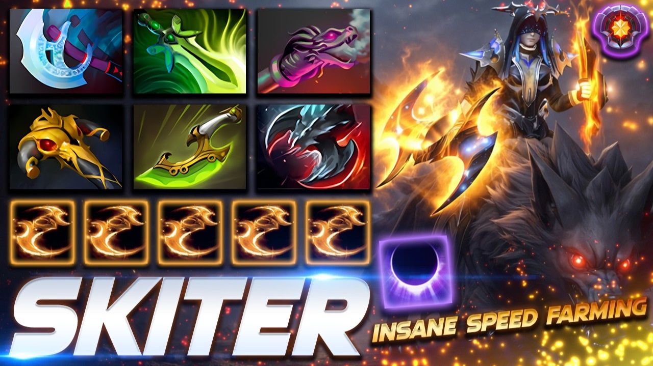 Skiter Luna - INSANE SPEED FARMING — профессиональный геймплей в Dota 2 [Смотри и учись]