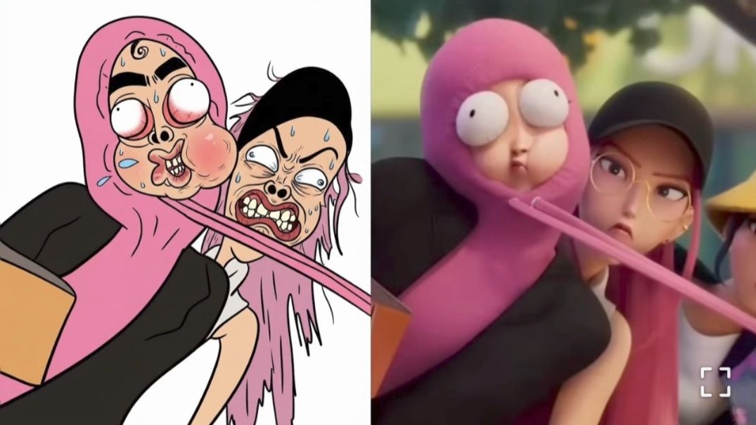 Забавные мемы и рисунки с K-pop-персонажами в образе охотников на демонов — попробуй не засмеяться смотреть онлайн