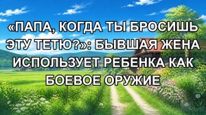 «Папа, когда ты бросишь эту тетю?»: бывшая жена использует ребенка как боевое оружие