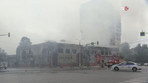 Пожар со взрывами произошел в магазине пиротехники в Раменском