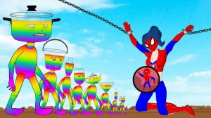 Человек-паук против Тунг Тунг Тунг Сагур на мотоцикле 🌈🕷️ ГТА Мультивселенная 5