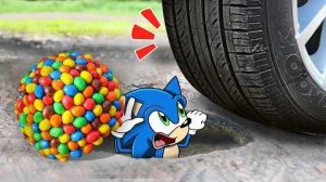 💙 Соник против машинки 😱 Самое необычное испытание! 🚗🔥
