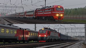 пара южных «Экспрессов» на ЭП20 и самарский ЭП2-442 на Сириус