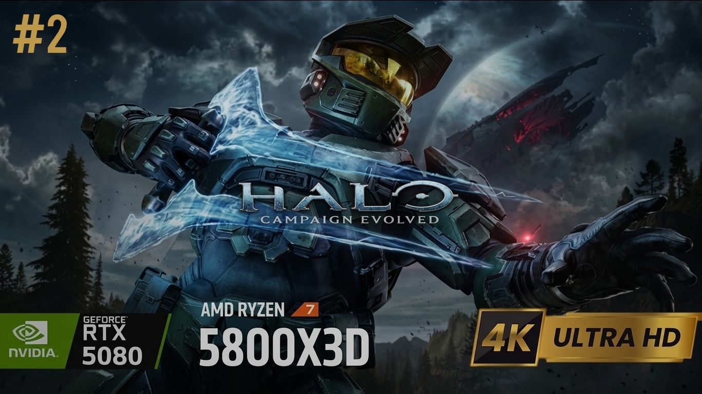 Halo Campaign Evolved прохождение 2 обзор в  4k  UltraHD Rtx 5080 Dlss 4.5