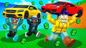 ПОБЕГ ЗА МАШИНАМИ ОТ ЦУНАМИ В ROBLOX