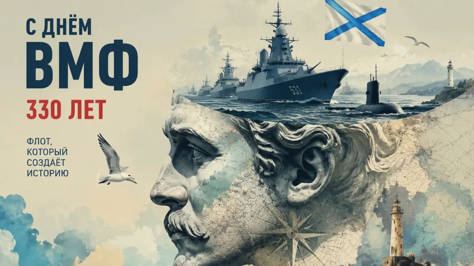 С днём Военно-морского флота России Музыкальное поздравление с праздником смотреть онлайн