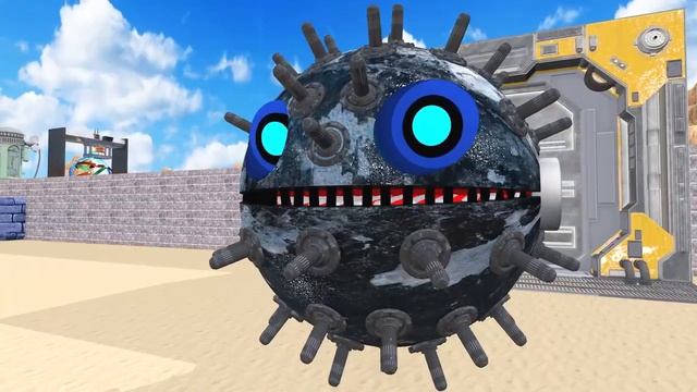 ВЕРТИ и НОВЫЙ КРАСНЫЙ РОБОТ против ДВУХ ЖЕЛТЫХ МОНСТРОВ-PACMAN, АНИМАЦИЯ смотреть онлайн