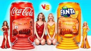 Строим Удивительный Кукольный Домик | Кока-Кола vs Фанта