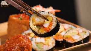 Мукбанг - жареная курица и токпокки - корейский стиль, с хрустом