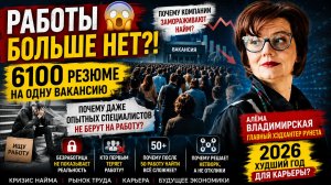 РАБОТЫ БОЛЬШЕ НЕТ?! 😱 Алёна Владимирская о крахе рынка труда и будущем карьеры в 2026
