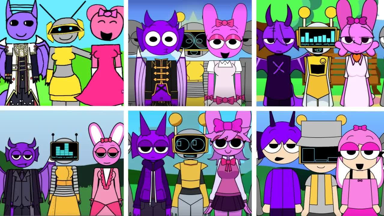 Sprunki - Incredibox но ТОЛЬКО DURPLE и FUN BOT и PINKI в ВСЕ Люди Мод смотреть онлайн