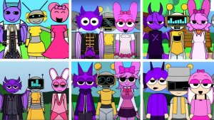 Sprunki - Incredibox но ТОЛЬКО DURPLE и FUN BOT и PINKI в ВСЕ Люди Мод