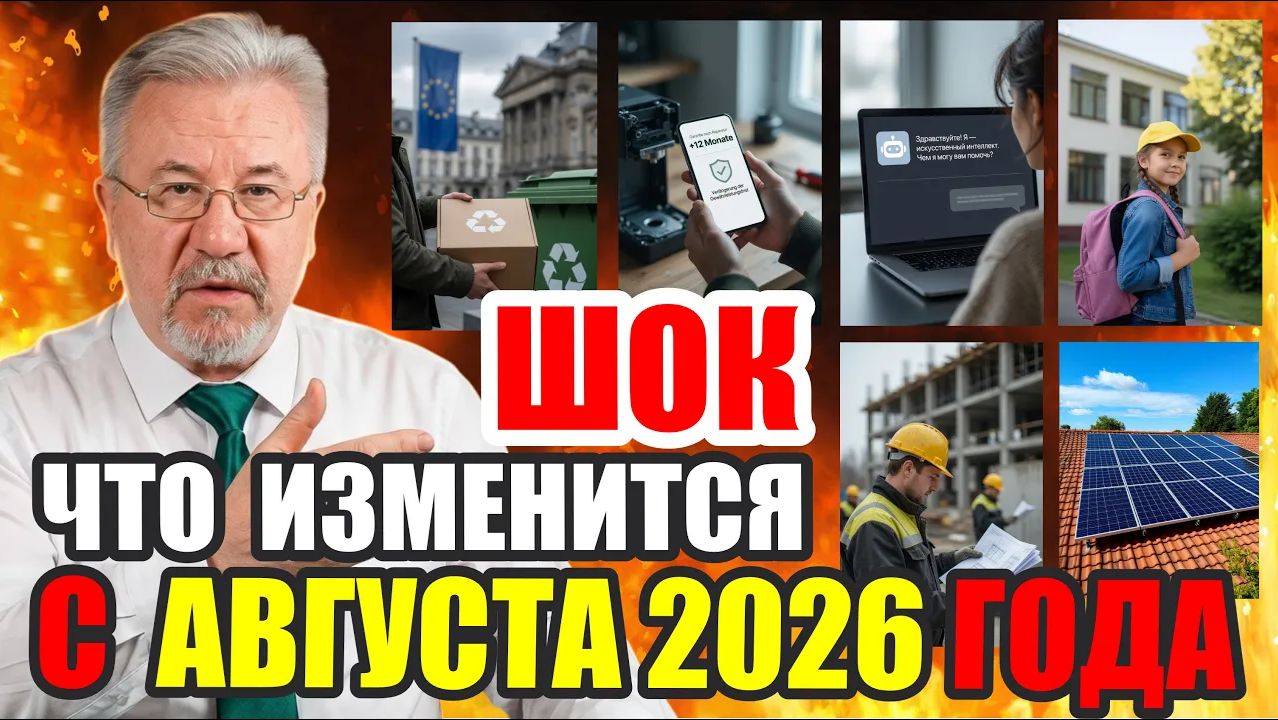 🔥 ЧТО ИЗМЕНИТСЯ В ГЕРМАНИИ С АВГУСТА 2026 ГОДА смотреть онлайн