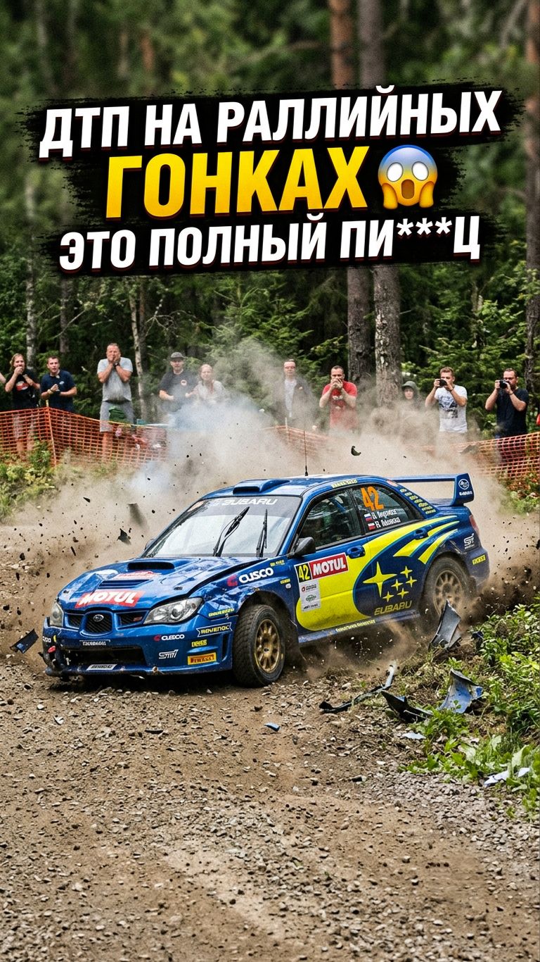 💥 ДТП на раллийных гонках: Это полный жесткий п***ц! 😱