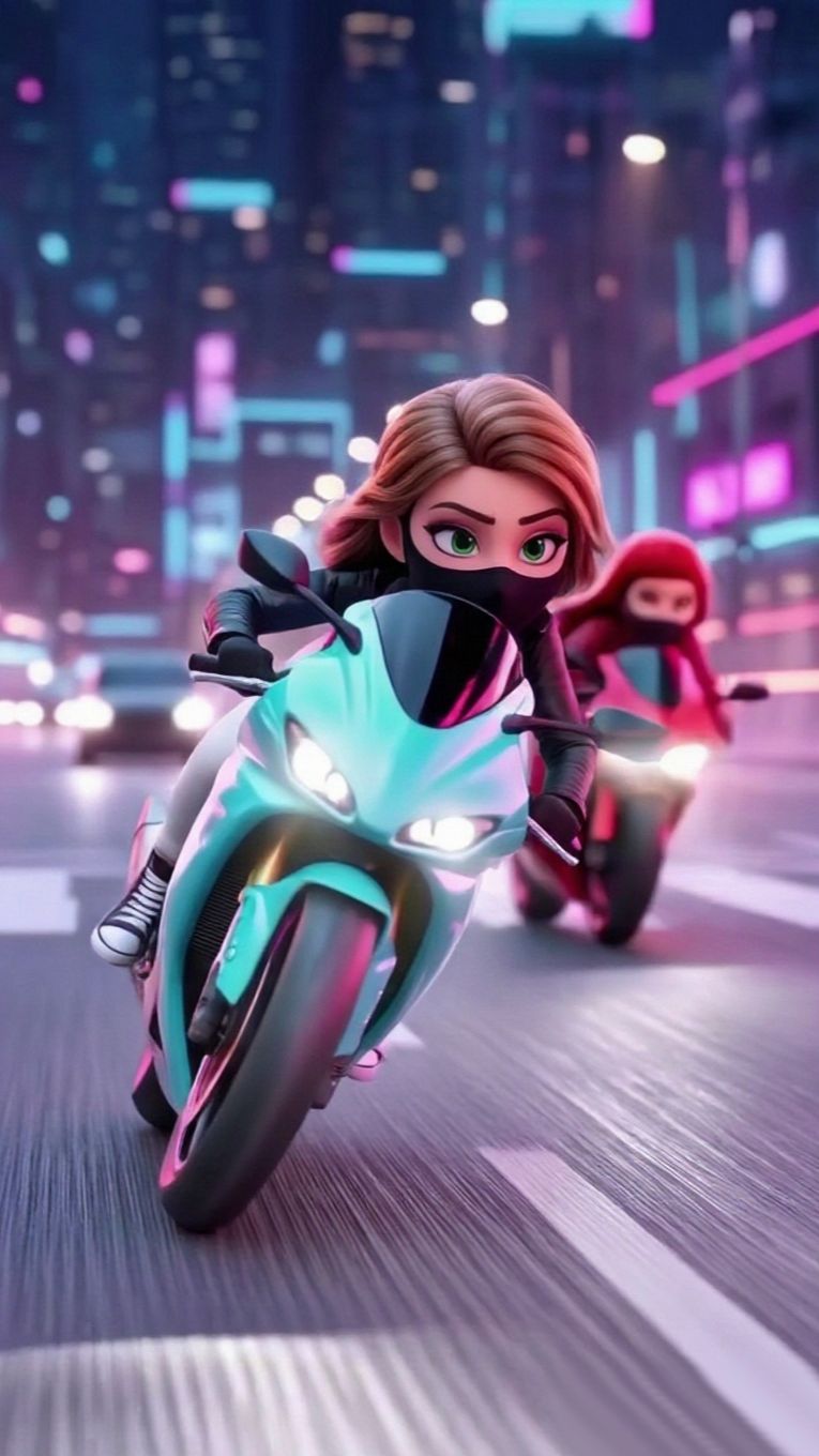 Гонка. Клип в 3D стиле Диснея: AI Алиса