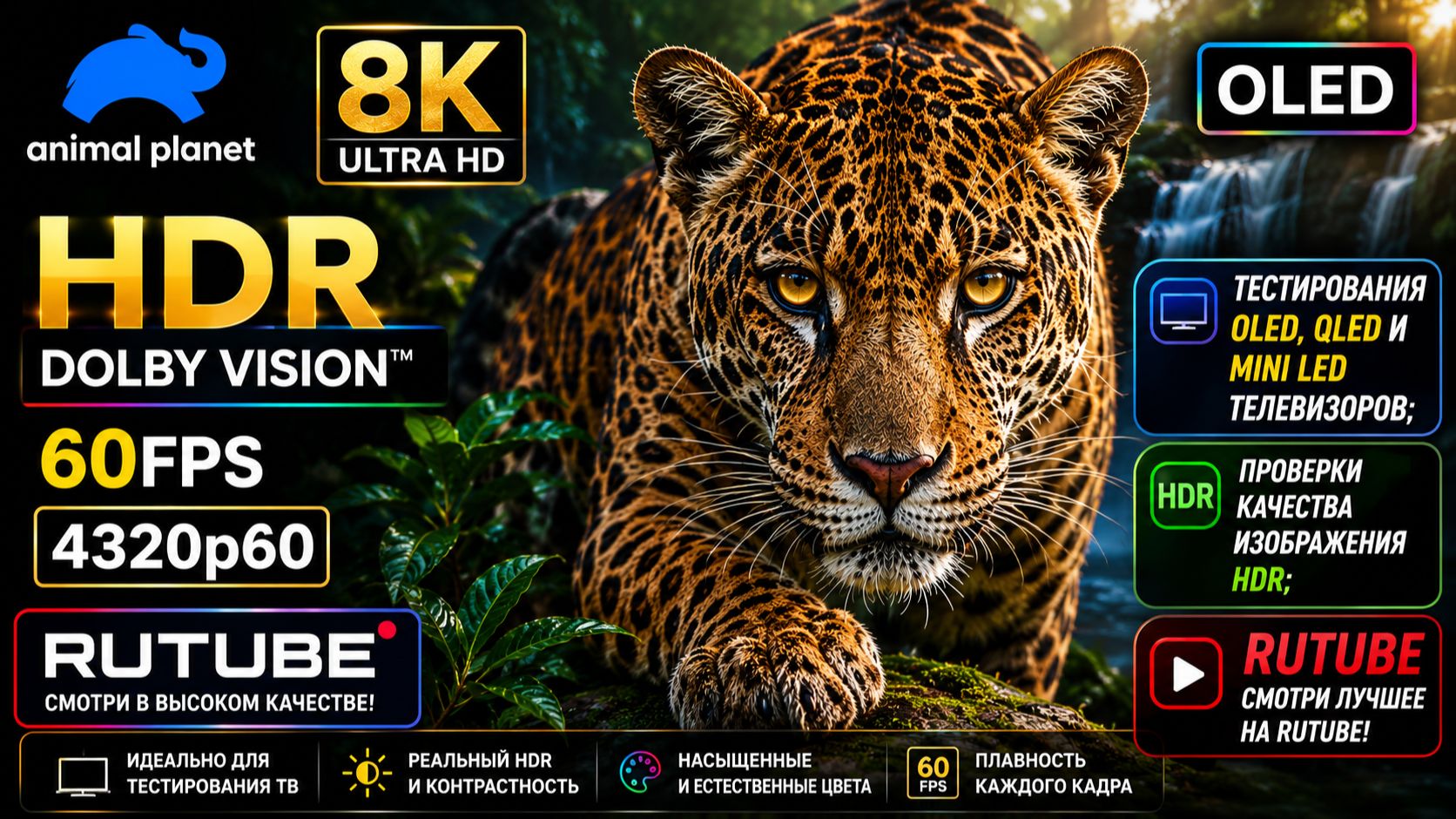 Animal Planet OLED Demo HDR 8K Потрясающая природа в максимальном качестве | смотреть онлайн