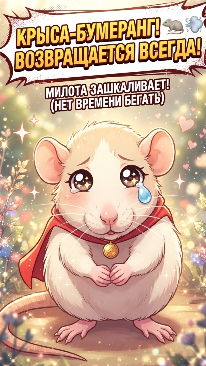 Крыса дамбо не хочет убегать! Возвращается ко мне как бумеранг 🐀❤️