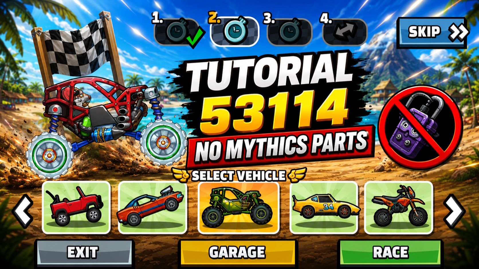 💥 53114 TUTORIAL 💥 (Airborne & Accident Prone) - Hill Climb Racing 2 смотреть онлайн