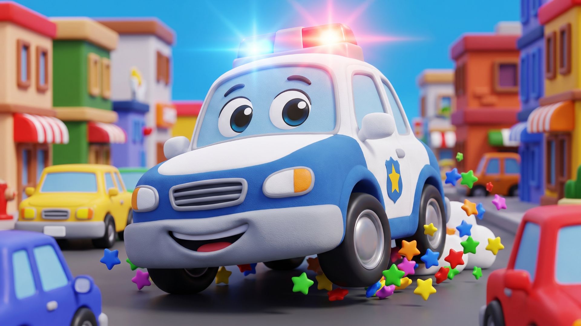 Полицейская машина ловит воришку! 🚓 Развивающая песенка | Мульти Двор