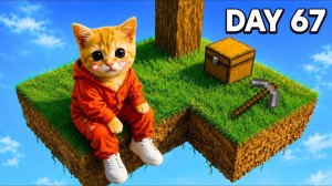 КОТ ВЫЖИЛ 100 ДНЕЙ В СКАЙБЛОКЕ