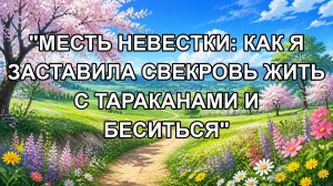 «МЕСТЬ НЕВЕСТКИ: КАК Я ЗАСТАВИЛА СВЕКРОВЬ ЖИТЬ С ТАРАКАНАМИ И БЕСИТЬСЯ»