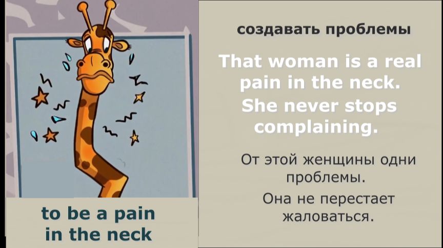 Spotlight 8. Module 1. Idioms. ex.9(a,b) to be a pain in the neck смотреть онлайн