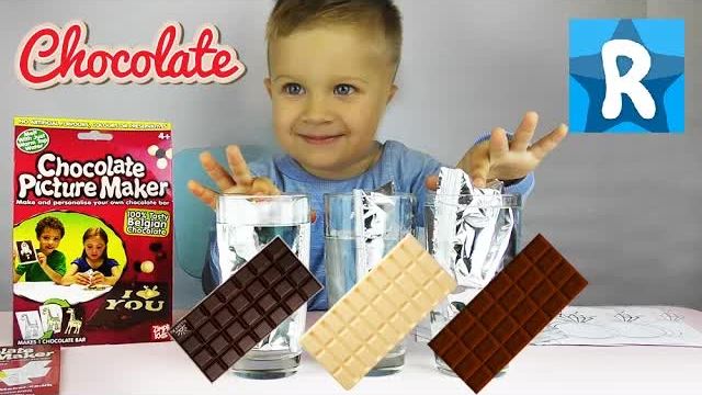 ★ Картина Шоколадка-Сюрприз Своими Руками Chocolate Picture Maker personalised chocolate bar DIY set смотреть онлайн
