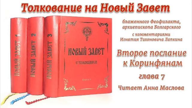 7. "Второе послание к Коринфянам". глава 7. толкование. смотреть онлайн
